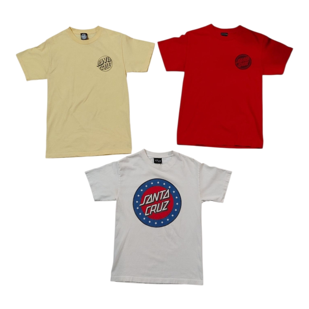 Santa Cruz Skateboards Kids T-Shirt Set - Yellow, Red, White